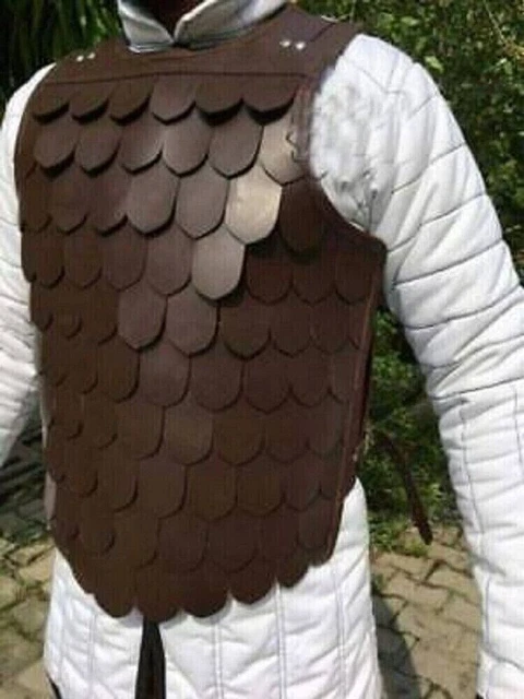 DG Medieval Leather Scale Armor Leather Breastplate Scale Armor LARP Fantasy.