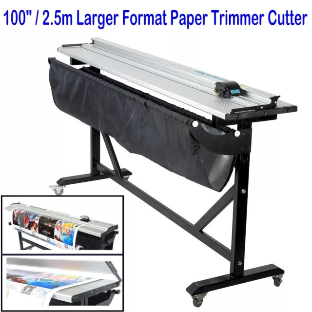 100" Manual Larger Format Trimmer Wide Format Paper Cutter With Support Stand