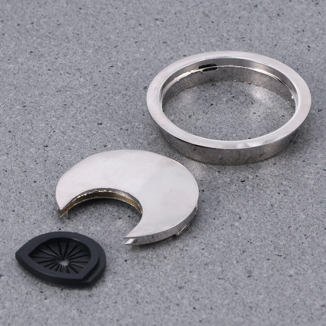 3 ojales de alambre de aleación de zinc tapa de tornillo de textura cepillada