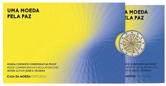PORTUGAL  2 Euros Commemorative 2023  Paix entre les Nations PROOF BE