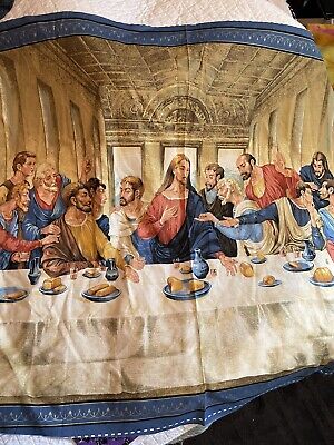 Last Supper Fabric Panel Jesus & Disciples  Approx 34” Panel 1 Coordinating Fab