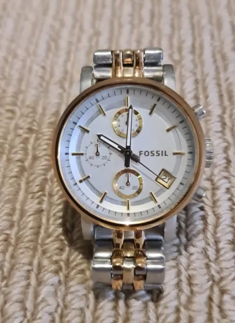Ladies Two Tone Fossil Watch - Used But In Great Condition