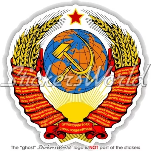 SOWJETISCHES UNION USSR Russland CCCP Wappen Abzeichen Kamm 93mm Vinyl Aufkleber