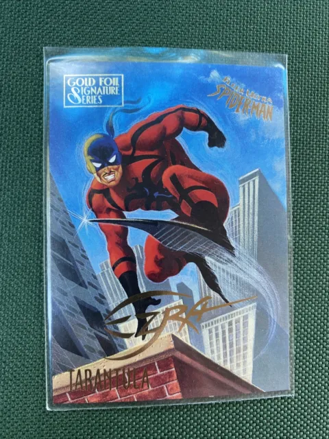 1995 Ultra Spider-Man (Fleer) GOLD FOIL SIGNATURE "Base Card" #58 TARANTULA