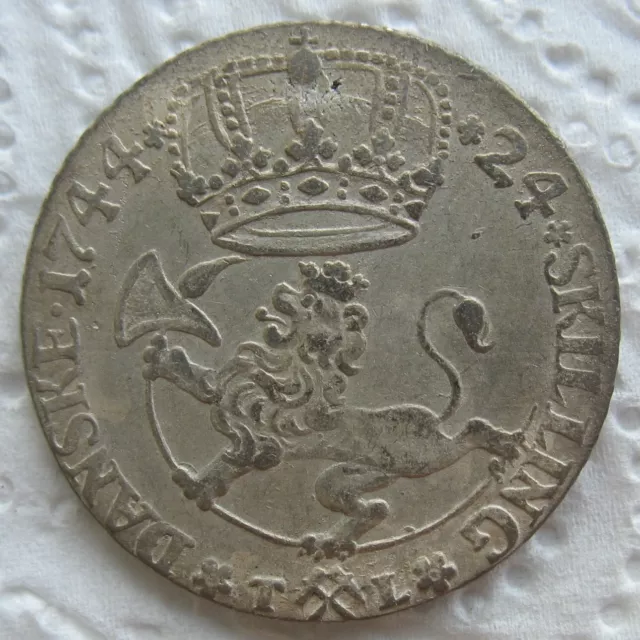 1744 Norway Silver 24 Skilling