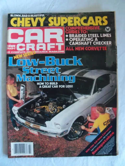 Car Craft Magazine  MARCH 1983 - CHEVY SUPER CARS - ALL NEW CORVETTE