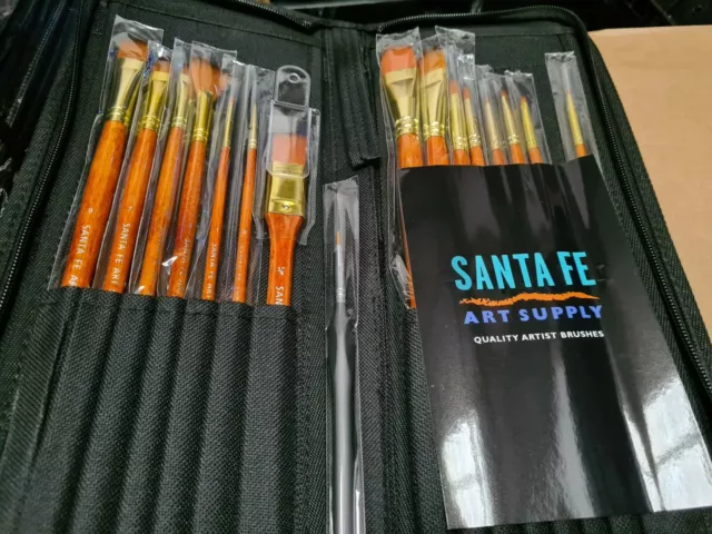 Santa Fe Art Supply Professional Grade Wood Paint Brush Set