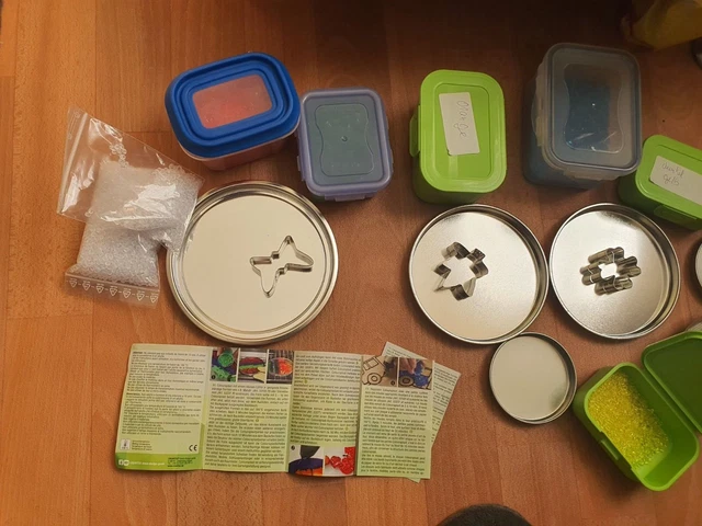 Colouraplast Kreativset- viel Zubehör, z. B. Schmelzgranulat !!!!