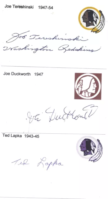 1948-49 Dick Loepfe Chicago Cardinals Football Signed Index Card Deceased Wiscon 2