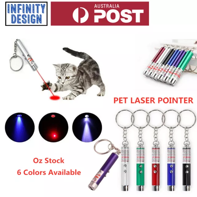 Mini Cat Dog Pet Toy Red Laser Light LED Pointer Pen Lazer Interactive Training