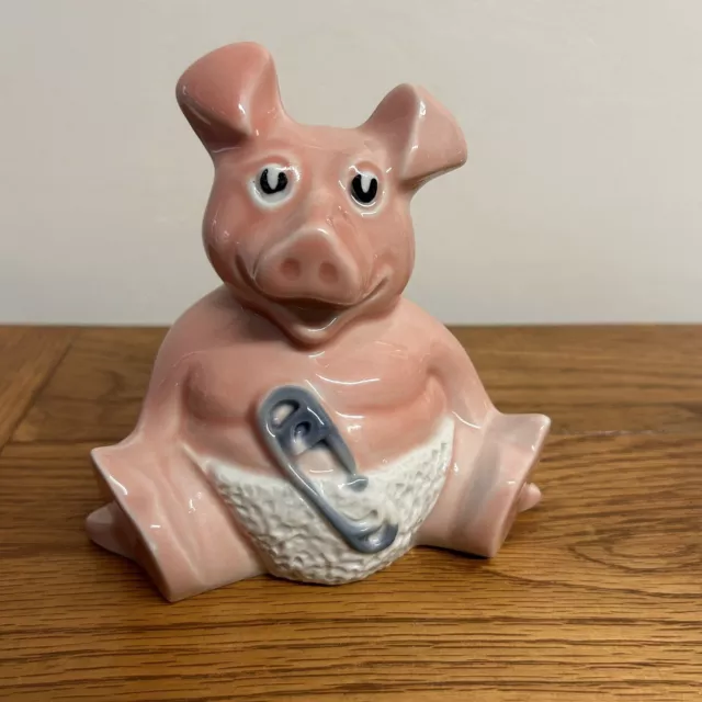 Vintage Wade Natwest Baby Pig Woody Piggy Bank Money Box with Original Stopper