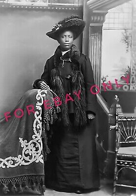 Vintage Old 1880's Photo reprint of Victorian era African American Black Woman