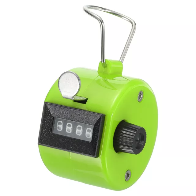 Clicker Counter 4-Digit Hand Tally Counter Mechanical Click Counter Green