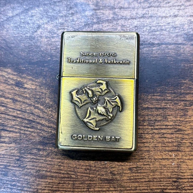 Zippo 1937 Replica Oil Lighter GOLDEN BAT Made in 1997