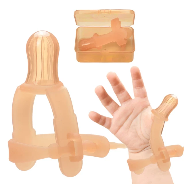 Parada de succión de pulgar para niños - bebé de 0-3 años - protector de pulgar ajustable para
