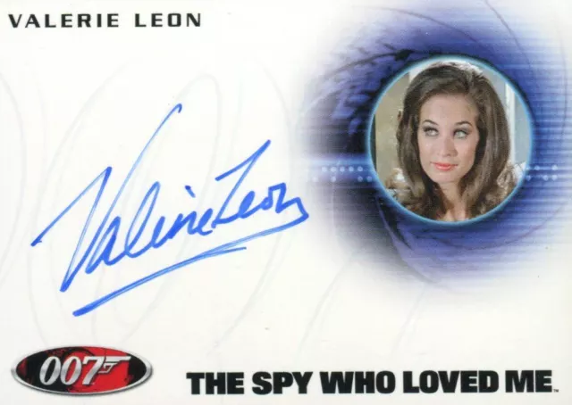 James Bond Mission Logs Valerie Leon as Hotel Receptionist Autograph Card A191