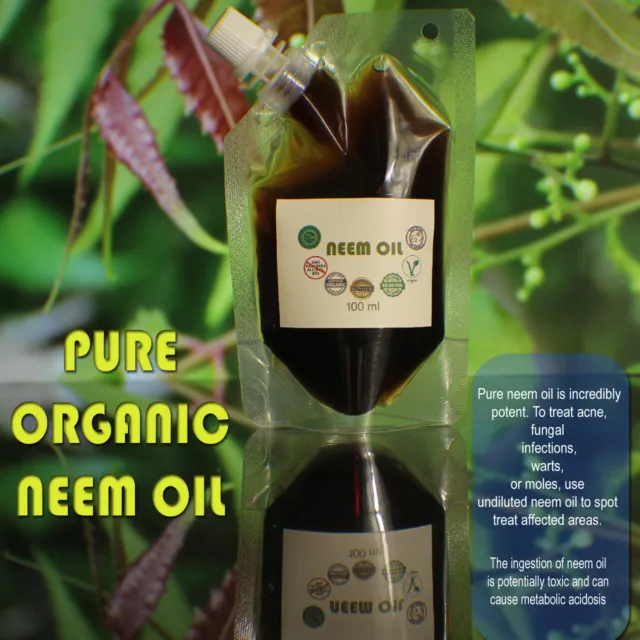 ✅ORGANIC NEEM SEED OIL 100% Pure Cold Pressed Carrier OIL Skin Care Aromatherapy