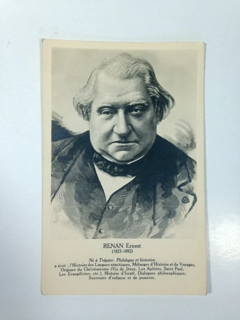 Ancienne Carte Postale Ernest Renan E.C. Paris vintage postcard