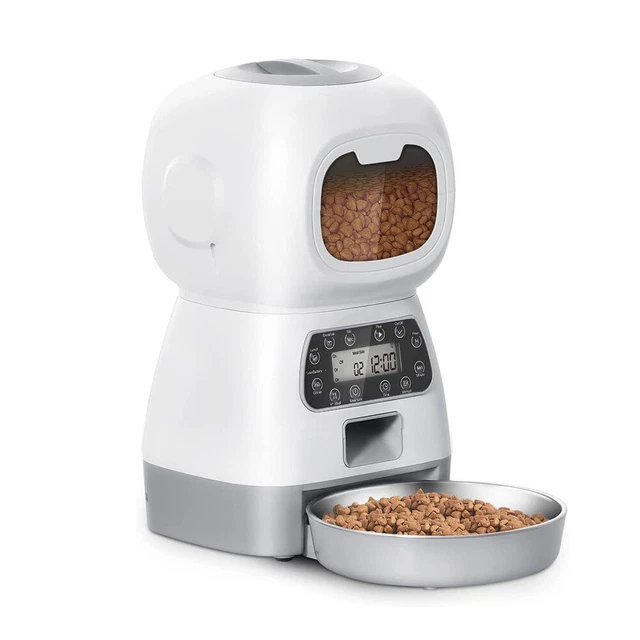 Smart Automatic Pet Feeder Voice Record Timer Dog Food Bowl Cat Food Dispenser 6