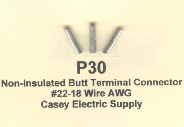 50 Non Insulated BUTT Terminal Connector Uninsulated #22-18 Wire Gauge AWG MOLEX