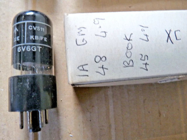 Brimar 6V6GT CV511 XC KB/FE  A Black Base NOS Valve Tube  DEC23
