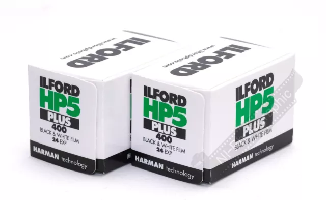 Ilford HP5+ 400asa Black & White Film 35mm 24 Exp 2 Rolls INC FREE POSTAGE