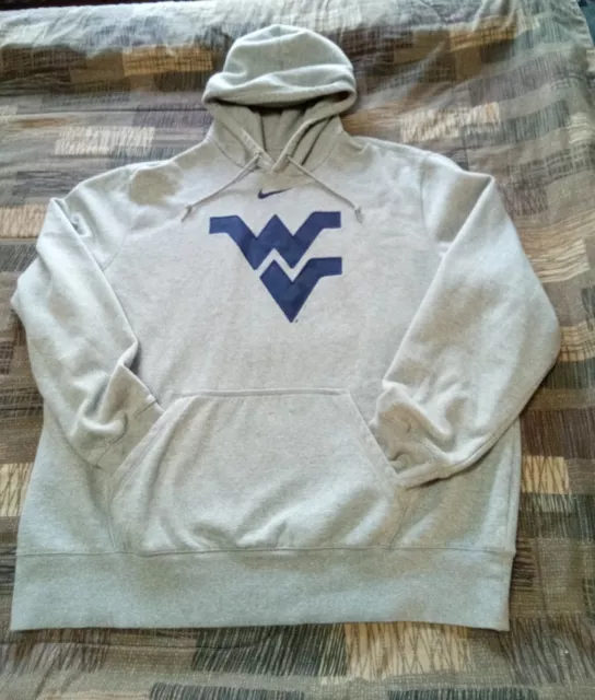 Nike WVU West Virginia Mountaineers NCAA Hoodie Gray Men’s XXL