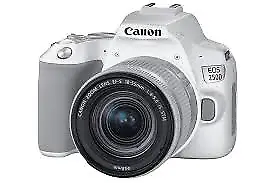 A - Canon EOS 250D Digital SLR Camera & EF-S 18-55mm IS STM Lens - White