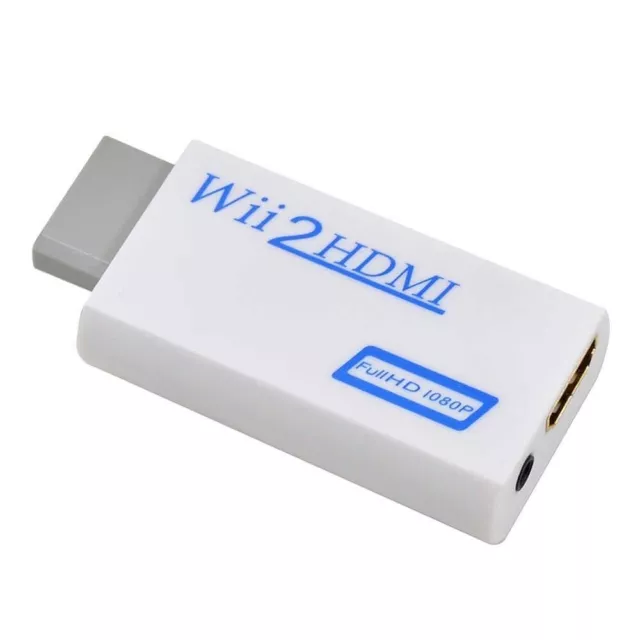 Wii HDMI Adapter to HDMI Converter 3.5mm Audio Video Output Connector HD 1080p 3