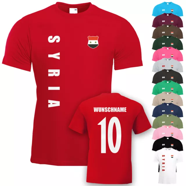 Syrien Syria T-Shirt Trikot Name Nummer Fußball WM EM Fan Team National