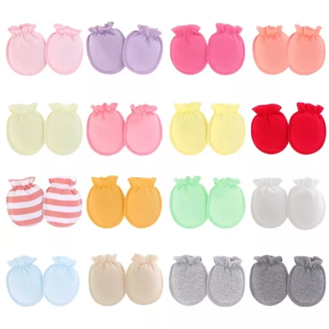 Infant Scratch Prevent Gloves Mix Color Baby Mittens Newborns Shower Gift 5Pairs