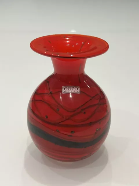 Red Gozo Glass small posy vase - Etna (ET17)