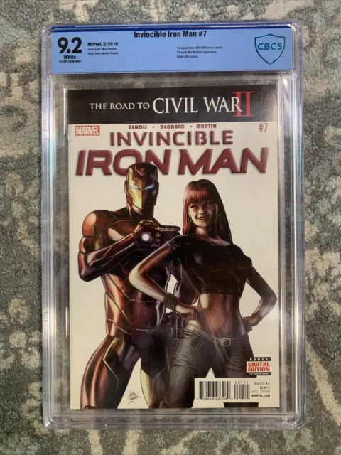 INVINCIBLE IRON MAN #7 - CBCS 9.2 - 1st Riri Williams Marvel 2016 Bendis CGC