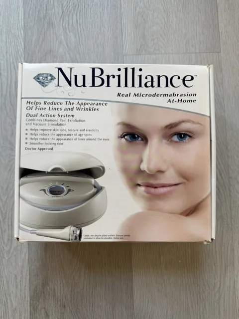 NuBrilliance Real Microdermabrasion At-Home System w/2 Diamond Tips-New Open Box