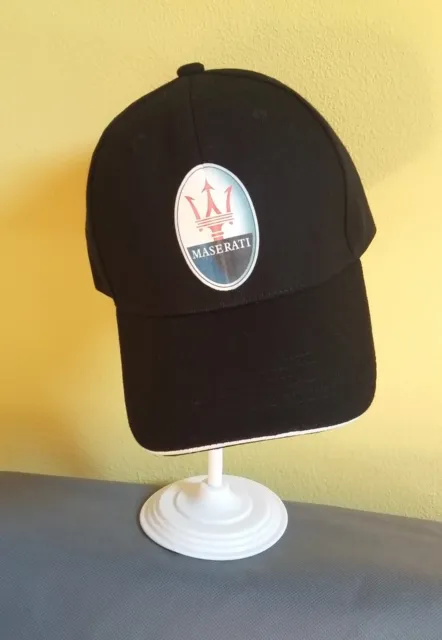 Original Maserati Basecap Kappe Mütze Baseball Cap schwarz mit Druck Logo NEU!!!