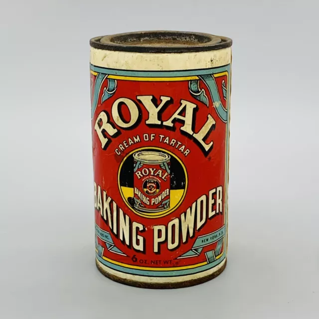 Vintage Royal Cream of Tartar Baking Powder Advertising 6oz Tin Farmhouse Décor