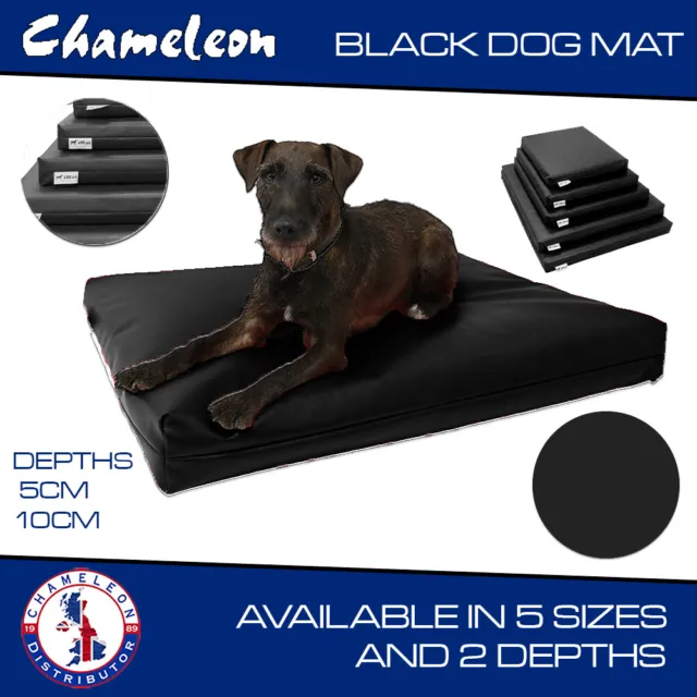 BLACK Dog Cage Mat Car Crate Mat Home Waterproof Tough 840D OXFORD Leather Look