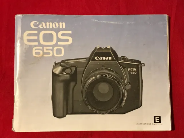 Canon EOS 650 Unstruction Manual