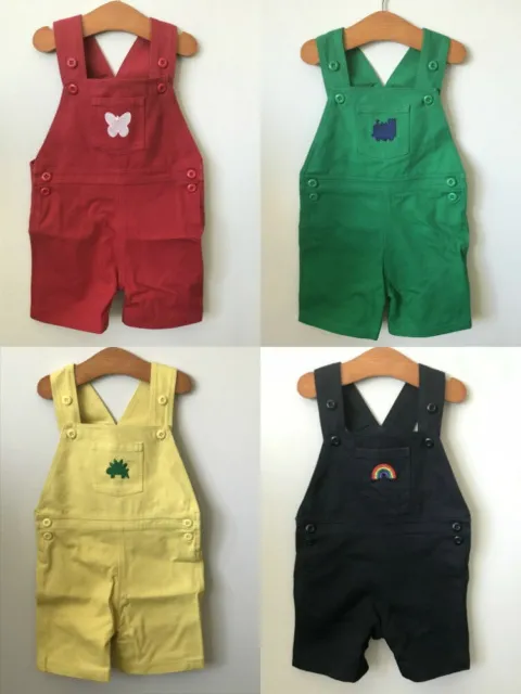 BNWT Designer Short Dungarees by Cololo 6 months to 3 years 4 colours 5 designs