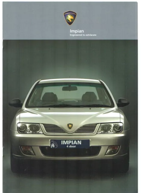 Proton Impian 2003-04 UK Market Sales Brochure 1.6 X