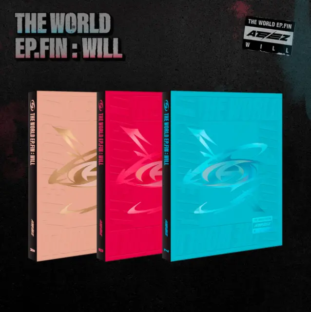 ATEEZ [THE WORLD EP.FIN : WILL] 2nd Album CD+PhotoBook+Card+Sticker SEALED
