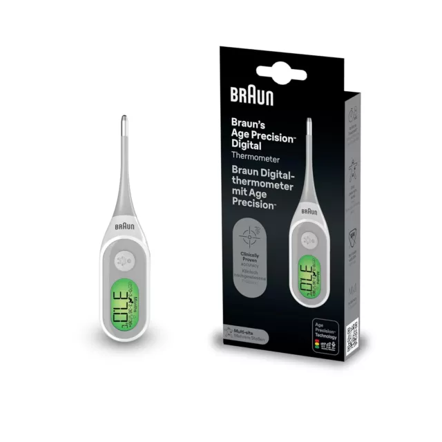 Braun Age Precision® Digitalthermometer | Für genaues gemäßigtes PRT2000EU