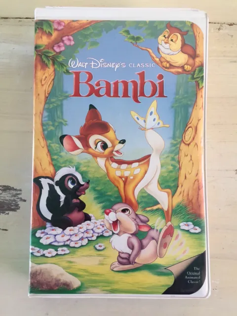 BAMBI - Black Diamond Vtg 1990s Walt Disneys Classic VHS Movie Tape - MUST SEE!