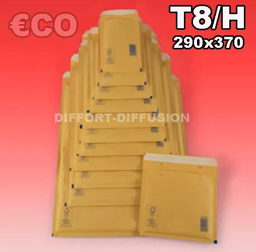 Lot 100 Enveloppes à bulles pochettes Marrons ECO 270x360 mm 8/H (ext. 290x370)