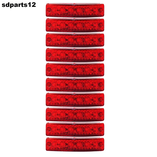 10x ORANGE LED FEUX DE GABARIT 12V POSITION LATÉRAL CAMION - Foto 1