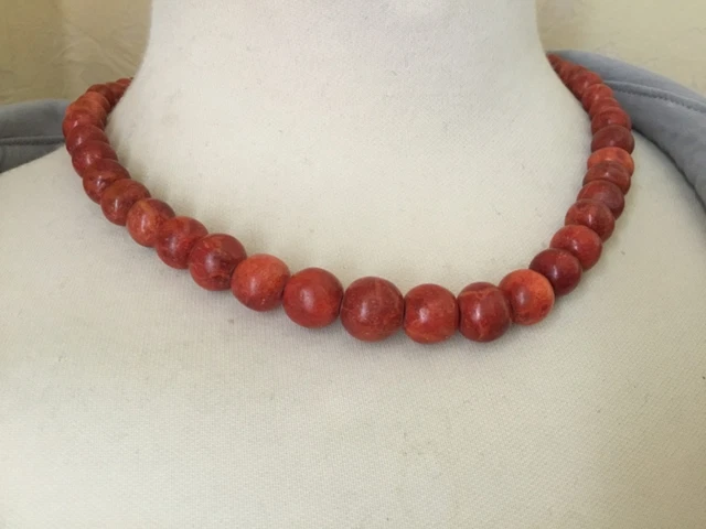 Collier Ras Du Cou En Racine De Corail Et Bois De Manguier - Chaîne Laiton - Fabrication Artisanale