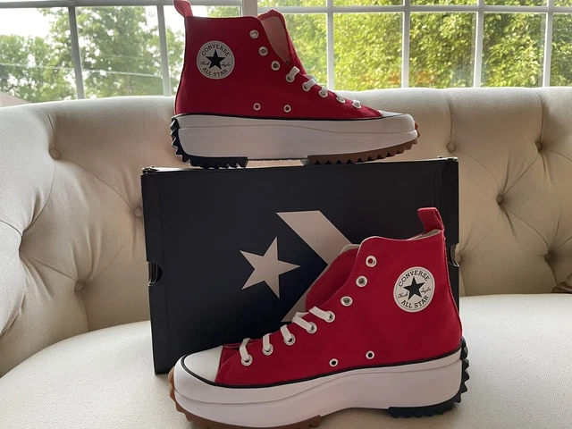 Converse Run Star Hike HI Platform Mens Size 11 Red White Black NEW A06157C Converse Run Star Hike HI Platform Mens Size 11 Red White Black NEW A06157C
