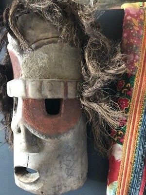Old Batak Northern Sumatra Carved Wooden Mask, wonderful aged Patina... 2