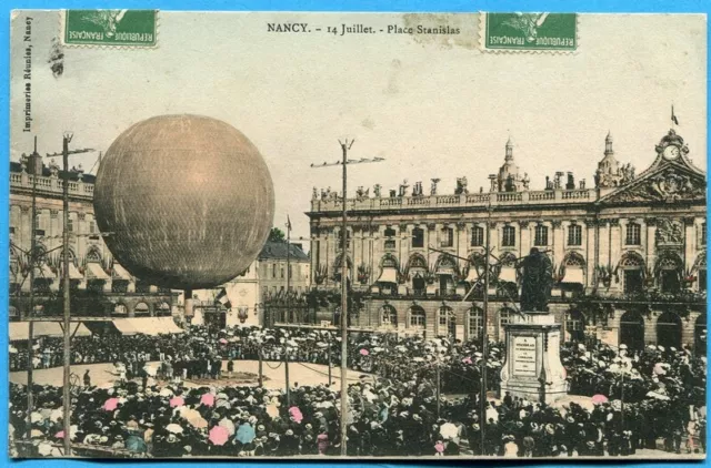 CPA : Nancy - 14 Juillet - Place Stanislas