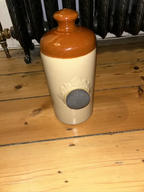 Salt Glazed Vintage Antique Stoneware Hot Water Bottle Bed Warmer Doorstop